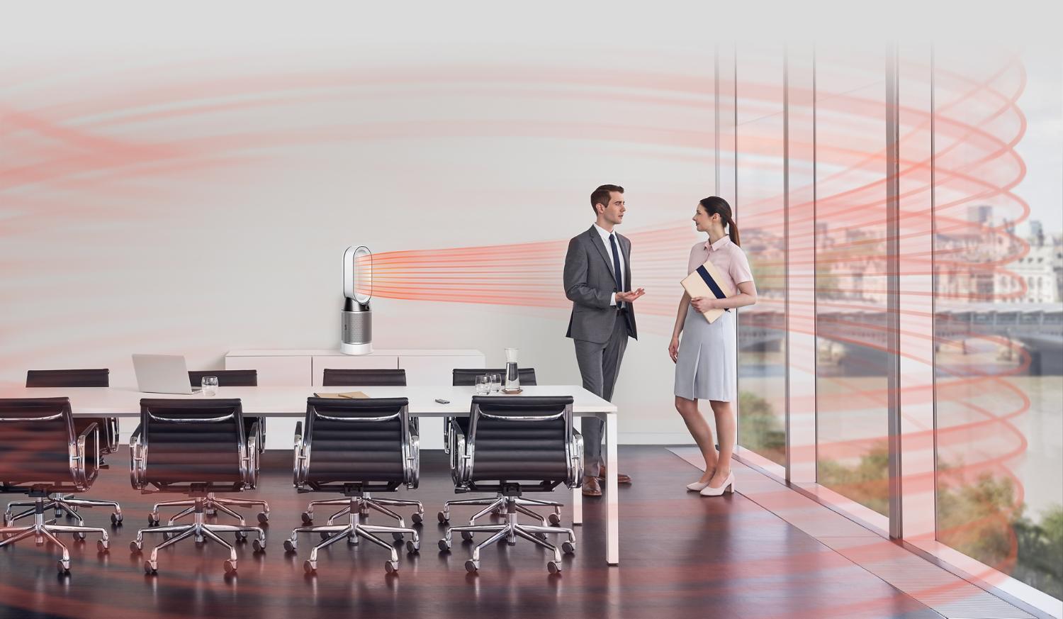 office workers in office environment with pure hot cool
